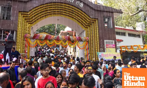 Devotees gather to offer prayer to Lord Shiva on the occasion of Mahashivratri