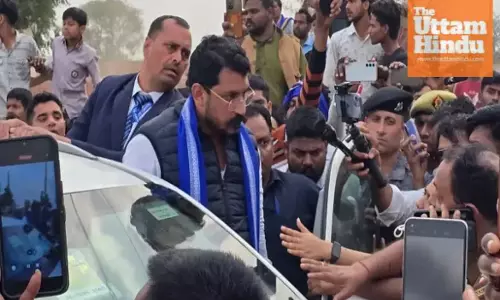 Chaos Erupts as Stones Pelted on Chandrashekhar Azads Convoy, Several Injured