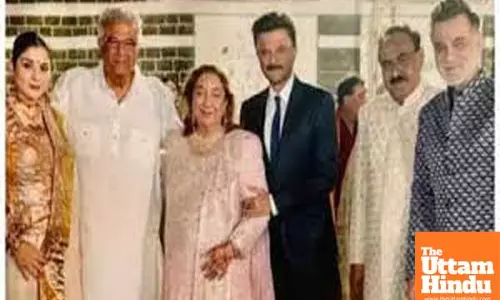 Kapoor brothers Boney, Anil and Sanjay pose under the same roof at Aadar Jains wedding