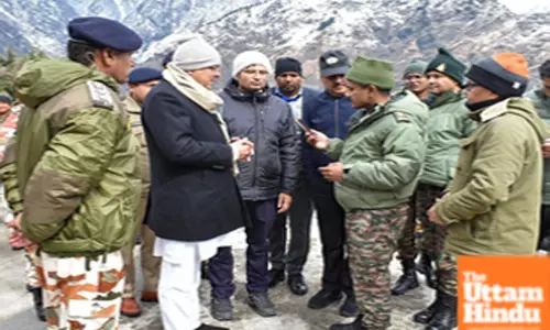 Uttarakhand CM inspects the avalanche-affected area
