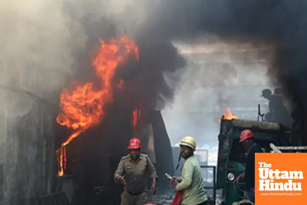 A fire broke out at a chemical factory A fire broke out at a chemical factory