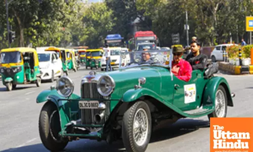 Vintage cars participate in the 58th Statesman Vintage and Classic Car Rally