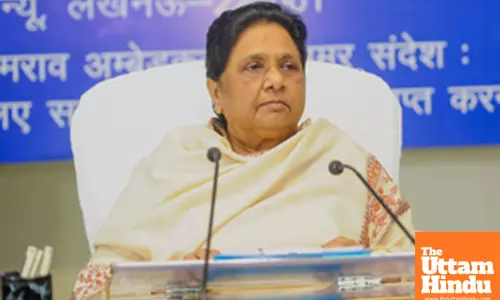 Bahujan Samaj Party (BSP) supremo Mayawati addresses a meeting