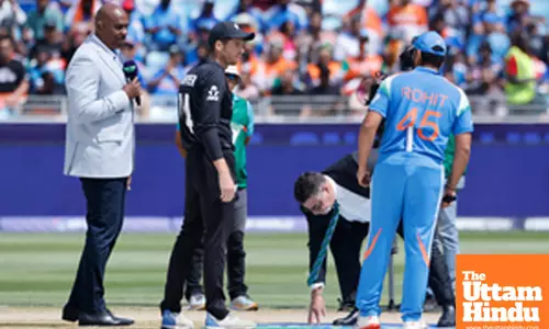 ICC Champions Trophy cricket match between India and New Zealand