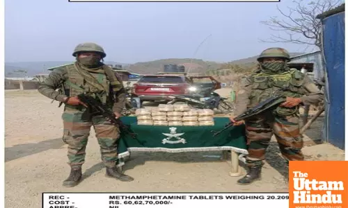 Assam Rifles and Mizoram Police Recover Methamphetamine Worth Rs 60.6 Crores in Mizoram