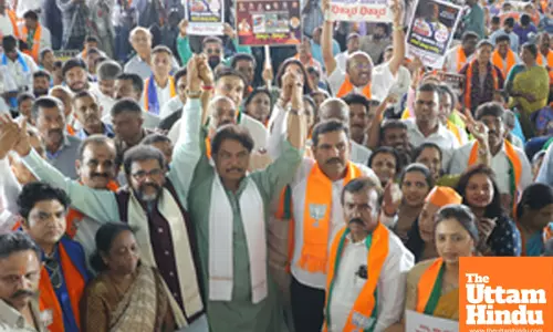 BJP stages protest in Bengaluru, accuses Ktaka govt of being anti-Dalit