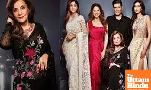 Mumtaz stuns in black saree for Manish Malhotras show flaunting style of Indian cinema