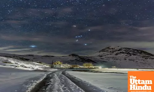 Orion Constellation Glistens Over Snow-Covered Mountains in Stunning Photograph
