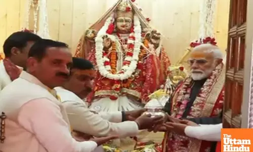 PM Modi offers prayers at winter adobe of River Ganga in Uttarakhands Mukhwa