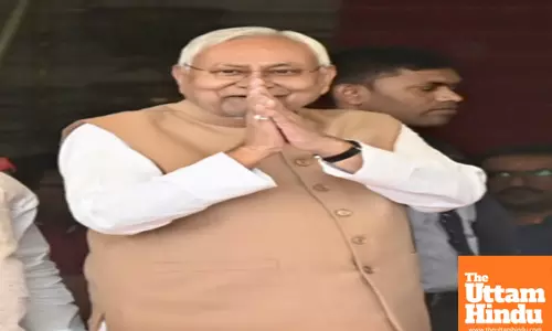 Bihar Chief Minister Nitish Kumar arrives to attend the state Assembly