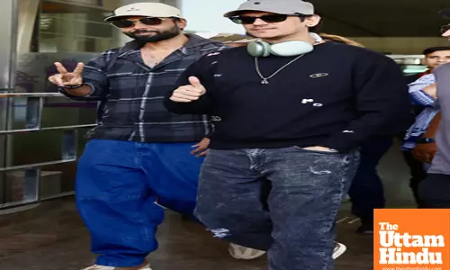 Actors Abhishek Banerjee and Vijay Varma arrive to attend IIFA Award 2025