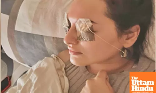 Sonakshi Sinha enjoys some shut eye with hubby Zaheer Iqbals tea bags