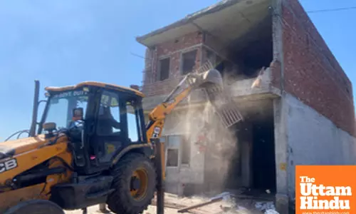 Punjab Police bulldozer action in anti-drug drive