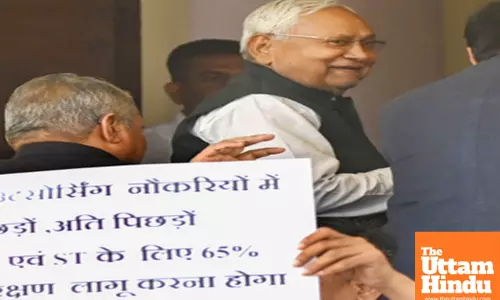 Bihar Chief Minister Nitish Kumar arrives to attend the state Assembly