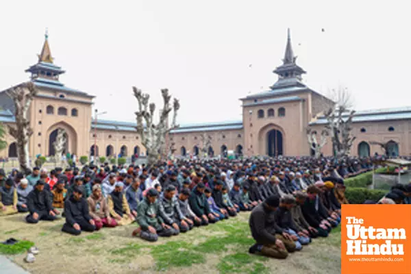 Muslims offer prayers during the first Friday of the fasting month of Ramadan Muslims offer prayers during the first Friday of the fasting month of Ramadan