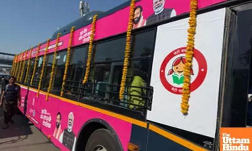 Gurugram: GMCBL flags off ‘Pink Buses’ on Women’s Day