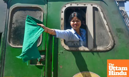 Women Crew Operates Goods Train on International Womens Day