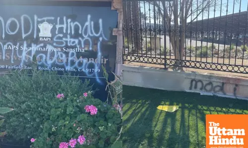 Hindu Temple in Chino Hills Targeted with Anti-India Graffiti