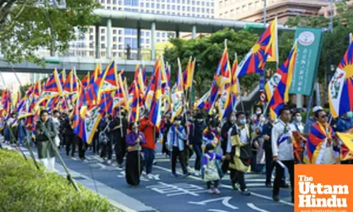 Hundreds of people march in Taiwan to commemorate Tibetan Uprising Day