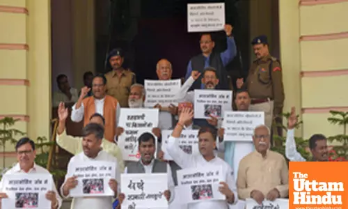 CPI(ML) MLAs protest during Bihar Assembly Budget session