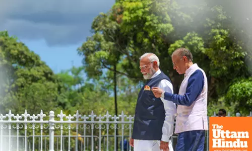 Prime Minister Narendra Modi at Seewoosagur Ramgoolam Botanical Garden