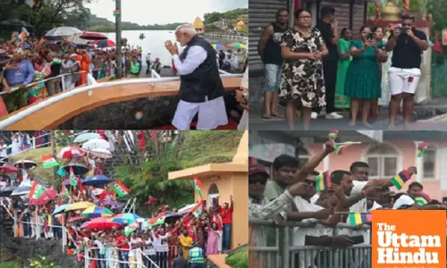 India connection! Mauritians thronged streets to catch glimpse of PM Modi on way to Ganga Talao