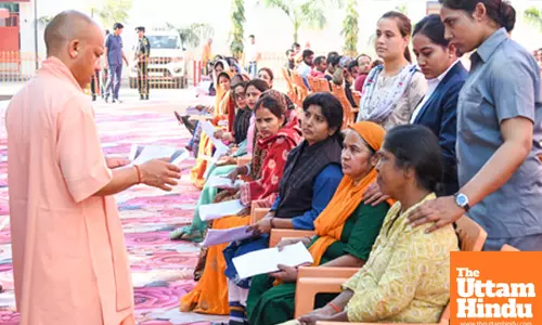 Uttar Pradesh Chief Minister Yogi Adityanath during the Janta Darshan