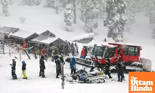Tourists revel in fresh snowfall