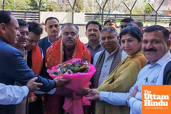 BJP National General Secretary Tarun Chugh accorded a warm at the party office BJP National General Secretary Tarun Chugh accorded a warm at the party office