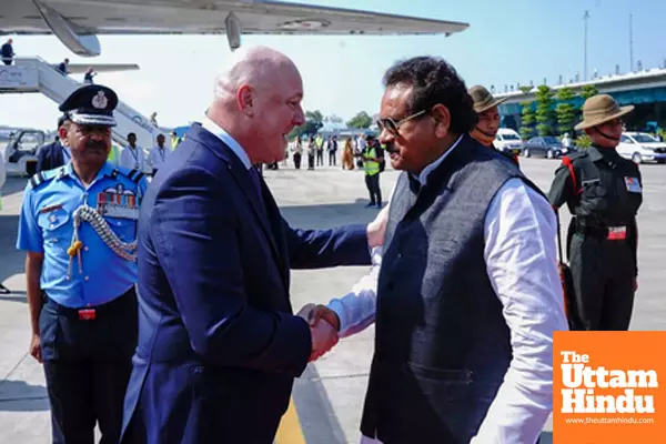 Union Minister S.P. Singh Baghel welcomes New Zealand PM Christopher Luxon Union Minister S.P. Singh Baghel welcomes New Zealand PM Christopher Luxon