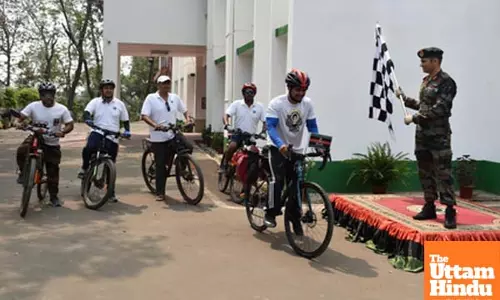 Tripura mountaineer’s Everest expedition begins with cycling journey to Nepal