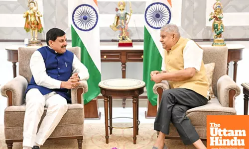 Vice President Jagdeep Dhankhar meets Madhya Pradesh Chief Minister Mohan Yadav