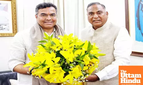 BJP MP Ramvir Singh Bidhuri meets Delhi Minister Parvesh Verma