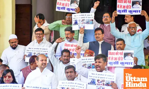 RJD-Congress demonstration at Bihar Assembly