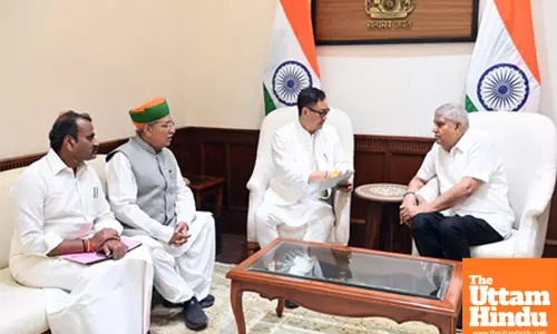 Kiren Rijiju Meets VP Jagdeep Dhankhar at Parliament