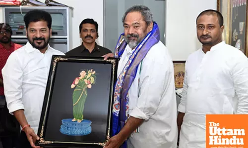 Telangana Chief Minister Revanth Reddy meets Actor and filmmaker R Narayana Murthy