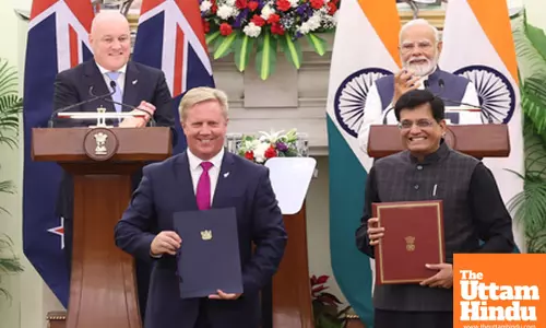 PM Modi and New Zealand PM Christopher Luxon Witness MoU Exchange