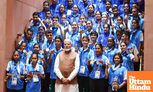 PM Modi meets Special Olympics World Winter Games contingent in Parliament