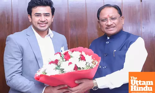 BJP MP Tejasvi Surya meets Chhattisgarh CM Vishnu Deo Sai