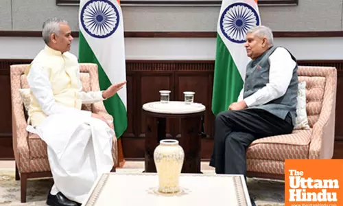 Gujarat Governor Acharya Devvrat meets Vice-President Jagdeep Dhankhar