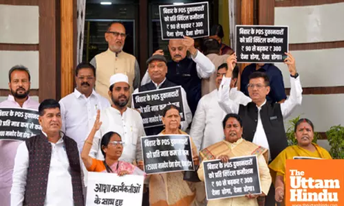RJD leader Rabri Devi stages a protest