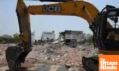 Batala Police Demolish House of Drug Smuggler