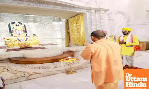 Ayodhya: Uttar Pradesh CM Yogi Adityanath offers prayers at Ayodhyas Ram Mandir