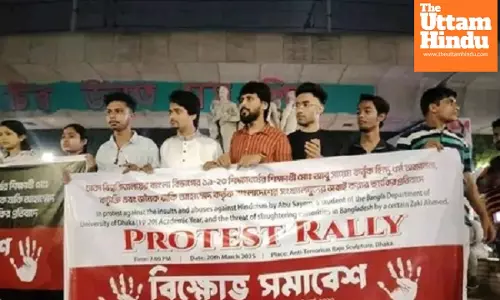 Bangladesh: Students protest in Dhaka University against anti-Hindu remarks