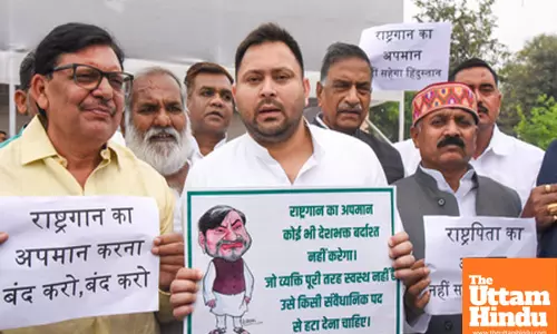 Tejashwi Yadav leads protest in Bihar Assembly