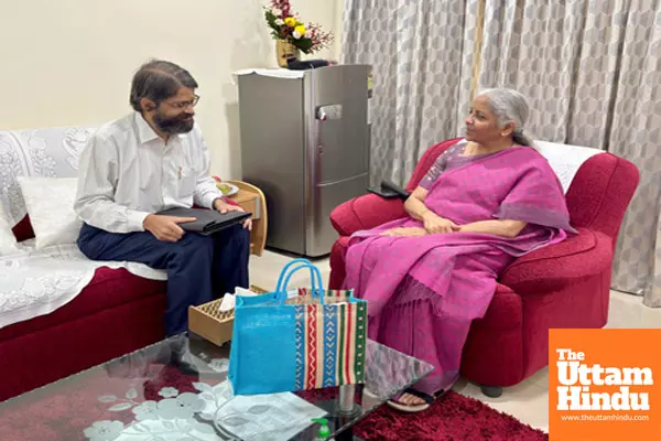 SASTRA University Vice-Chancellor meets Union Finance Minister Nirmala Sitharaman SASTRA University Vice-Chancellor meets Union Finance Minister Nirmala Sitharaman