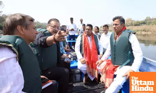 Delhi Minister Parvesh Verma inspects Sahibi river and Najafgarh drain