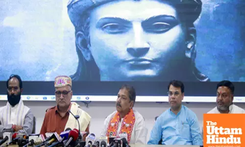 BJP leaders address a press conference