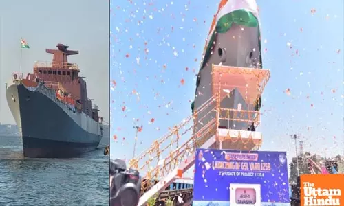 Indian Navys self-reliance strengthened with launch of frigate Tavasya