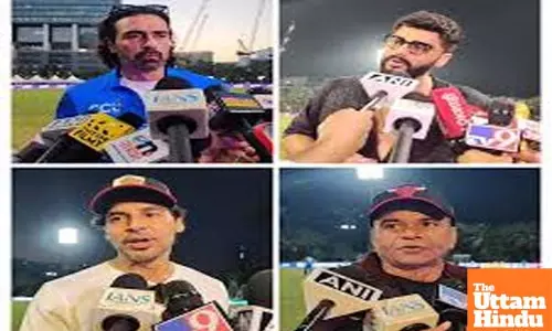 Arjun Kapoor and Arjun Rampal join BJP MP Anurag Thakur to promote the TB Mukt Bharat initiative through a T20 match